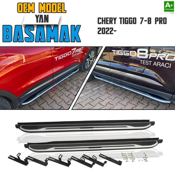 S-Dizayn Chery Tiggo7/8 Pro OEM Stil Yan Basamak Seti 2022 Üzeri A+ Kalite ürün görseli
