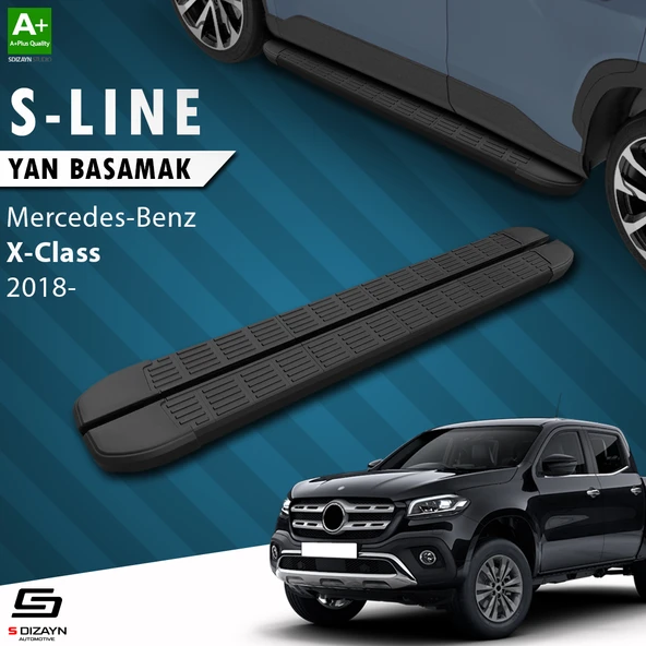 S-Dizayn Mercedes X-Class S-Line Siyah Yan Basamak 203 Cm 2018-2020 A+ Kalite ürün görseli