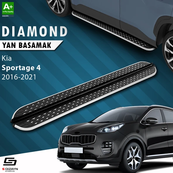 S-Dizayn Kia Sportage 4 Diamond Krom Yan Basamak 173 Cm 2016-2021 A+ Kalite - 1