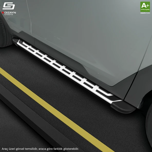 S-Dizayn Toyota Hilux 7 S-Plus Gri Yan Basamak 203 Cm 2006-2015 A+ Kalite - Resim 6