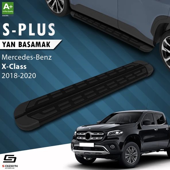 S-Dizayn Mercedes X-Class S-Plus Siyah Yan Basamak 203 Cm 2018-2020 A+ Kalite ürün görseli 1