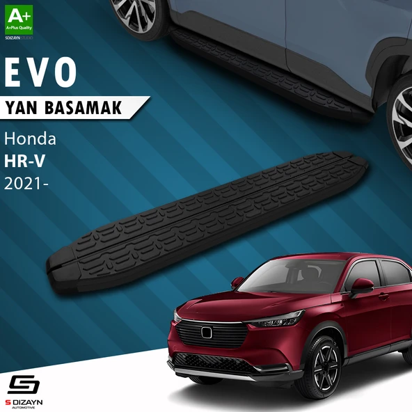 S-Dizayn Honda HR-V 3 Evo Siyah Yan Basamak 173 Cm 2021 Üzeri A+ Kalite ürün görseli 1