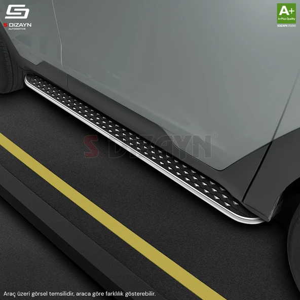 S-Dizayn Dacia Sandero 3 Stepway Diamond Krom Yan Basamak 183 Cm 2020 Üzeri A+ Kalite - 6