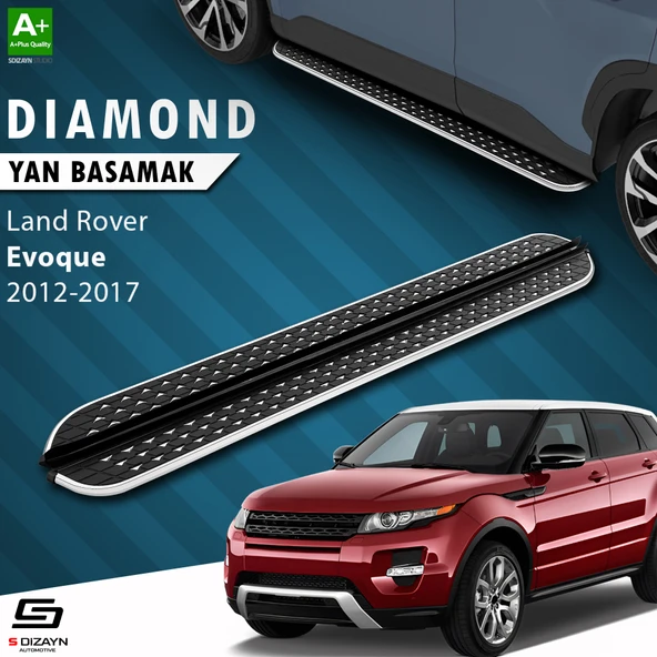 S-Dizayn Land Rover Range Rover Evoque Diamond Krom Yan Basamak 173 Cm 2012-2017 A+ Kalite ürün görseli