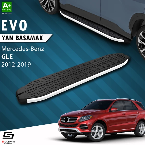 S-Dizayn Mercedes GLE W166 Evo Aluminyum Yan Basamak 193 Cm 2012-2019 A+ Kalite ürün görseli 1