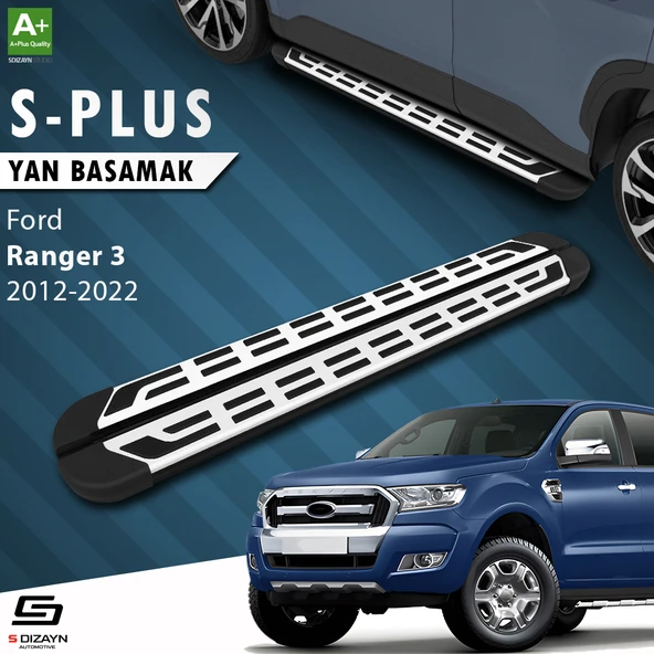S-Dizayn Ford Ranger 3 S-Plus Gri Yan Basamak 203 Cm 2012-2022 A+ Kalite - 1