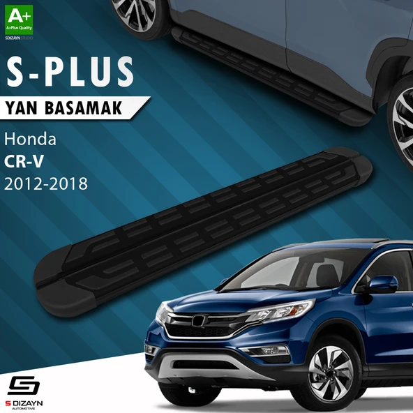 S-Dizayn Honda CR-V 4 S-Plus Siyah Yan Basamak 173 Cm 2012-2018 A+ Kalite ürün görseli 1