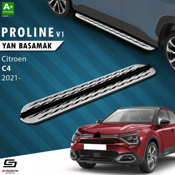 S-Dizayn Citroen C4 3 OEM Still Pro V2 Aluminyum Yan Basamak 183 Cm 2021 Üzeri A+ Kalite ürün görseli 1