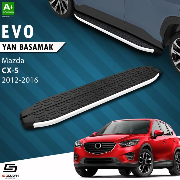 S-Dizayn Mazda CX-5 Evo Aluminyum Yan Basamak 183 Cm 2012-2016 A+ Kalite ürün görseli 1