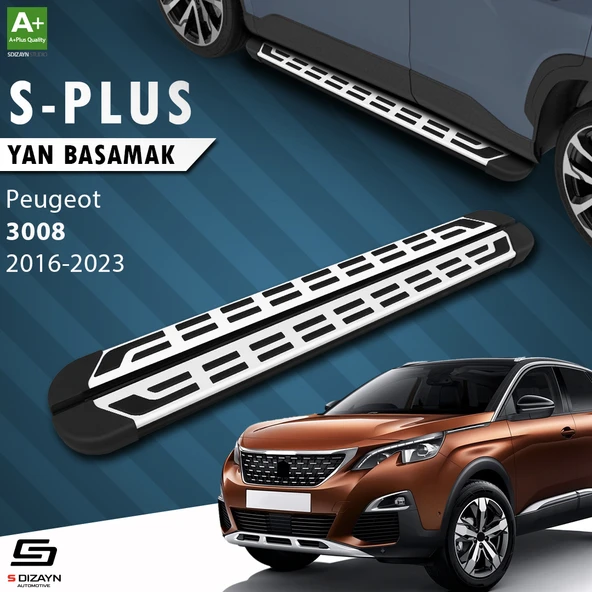 S-Dizayn Peugeot 3008 2 S-Plus Gri Yan Basamak 183 Cm 2016-2023 A+ Kalite ürün görseli 1