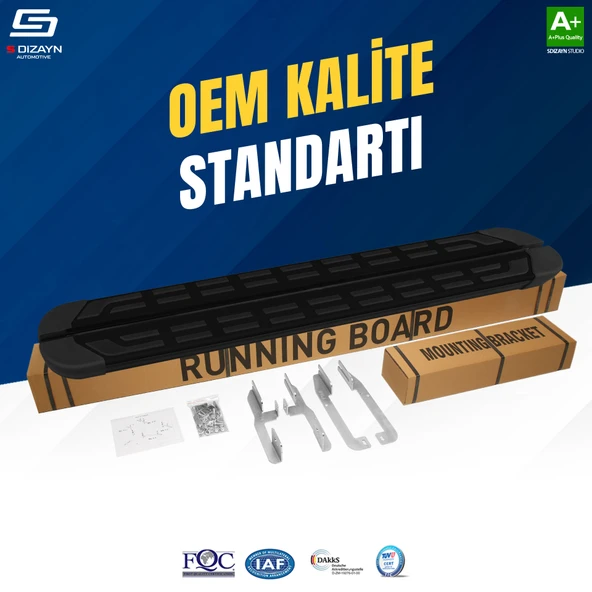 S-Dizayn Dacia Sandero 2 Stepway S-Plus Siyah Yan Basamak 173 Cm 2013-2020 A+ Kalite - 2