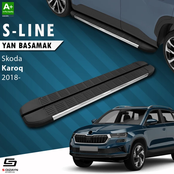 S-Dizayn Skoda Karoq S-Line Krom Yan Basamak 173 Cm 2018 Üzeri A+ Kalite ürün görseli 1