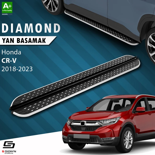S-Dizayn Honda CR-V 5 Diamond Krom Yan Basamak 173 Cm 2018-2022 A+ Kalite ürün görseli