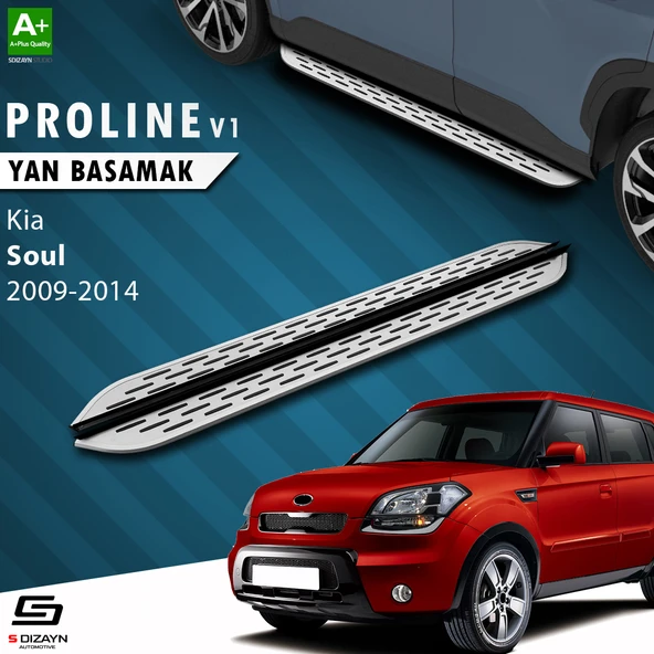 S-Dizayn Kia Soul OEM Still Pro V1 Aluminyum Yan Basamak 173 Cm 2009-2014 A+ Kalite ürün görseli 1