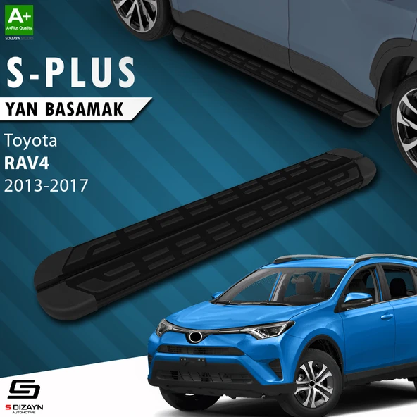 S-Dizayn Toyota Rav 4 4 S-Plus Siyah Yan Basamak 173 Cm 2013-2017 A+ Kalite ürün görseli 1