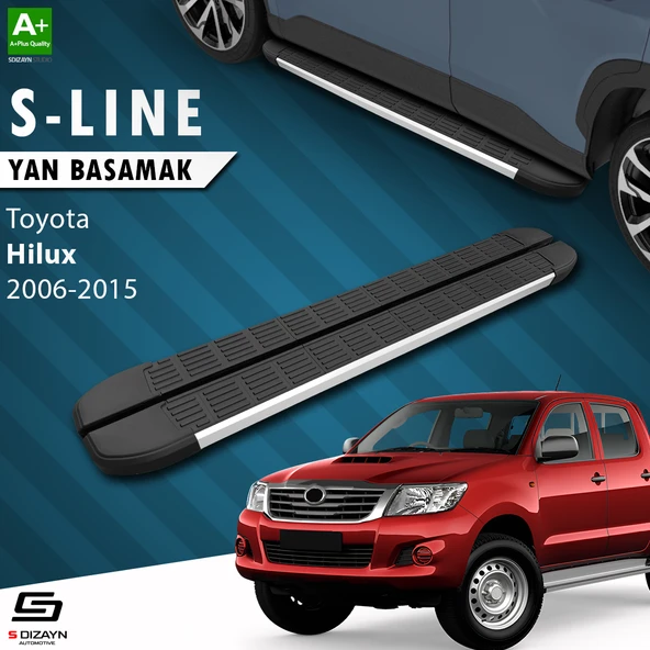 S-Dizayn Toyota Hilux 7 S-Line Aluminyum Yan Basamak 203 Cm 2006-2015 A+ Kalite ürün görseli