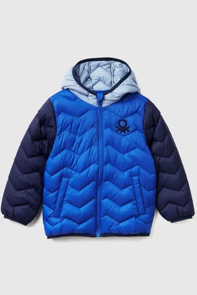 United Colors of Benetton Erkek Bebek 2TWDGN02V-25K Mevsimlik Mont Mavi - 1