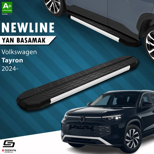 S-Dizayn VW Tayron 2 NewLine Aluminyum Yan Basamak 193 Cm 2024 Üzeri A+ Kalite ürün görseli 1