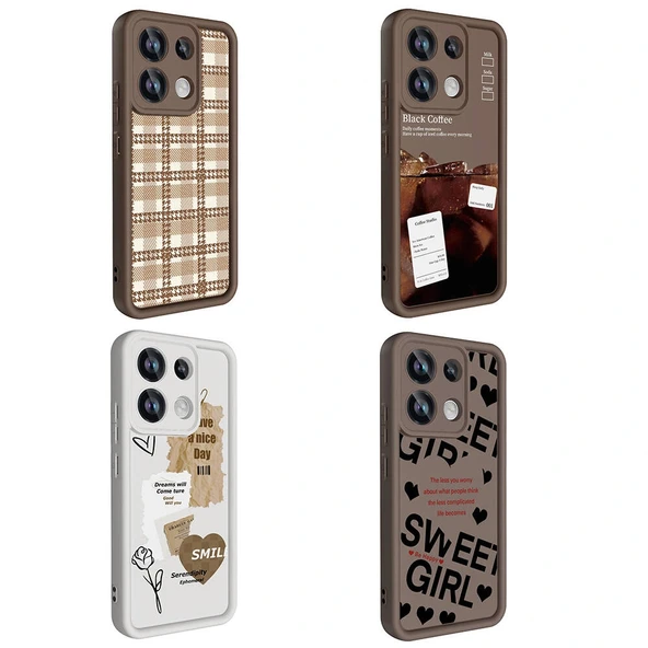 Xiaomi Redmi Note 13 Pro 4G Kılıf Kamera Korumalı Baskılı Arka Yüzey Zore Klas Kapak - Resim 9