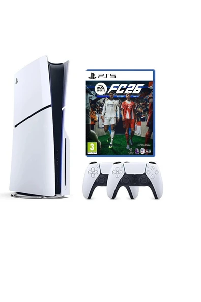 Sony Playstation 5 Slim cdli +2.kol Dualsense +Ps5 FC26 (İthalatçı Garantili)