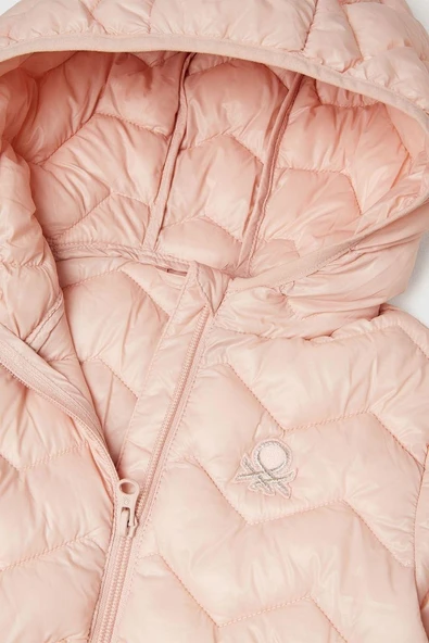 United Colors of BenettonKız Bebek 21INGN02Z-25K Mevsimlik Mont Açık Pembe - Resim 3