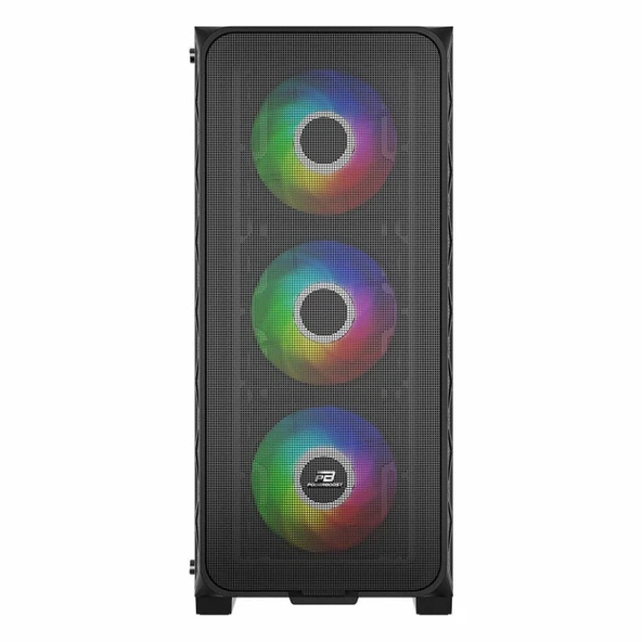 PowerBoost PB-PS5846B 600W 80+ USB 3.2 LED ATX Mid Tower Siyah Kasa - Resim 2