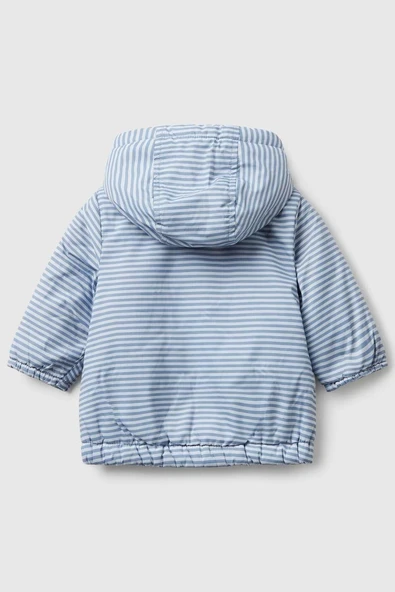 United Colors of Benetton Erkek Bebek 2TMRAN00T-25K Yağmurluk Mavi - Resim 2