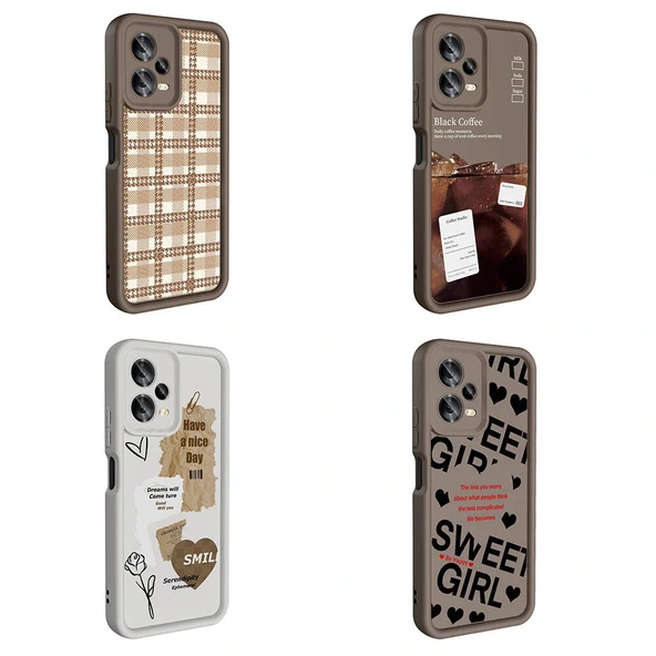 Xiaomi Redmi Note 12 5G Kılıf Kamera Korumalı Baskılı Arka Yüzey Zore Klas Kapak - Resim 9