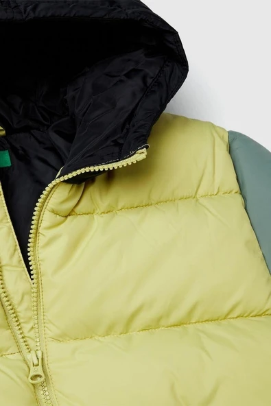 United Colors of Benetton Erkek Çocuk 2WU0CN06N-25K Mont Sarı - Resim 3