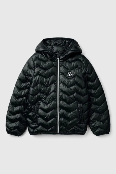 United Colors of Benetton Kız Çocuk 21INCN04U-25K Mevsimlik  Mont Siyah ürün görseli 1