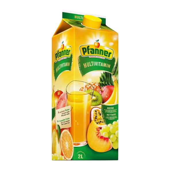 Pfanner 2 lt C+D+A Ananas-Carota ve Multivitamin Meyve Suyu 2 li Paket - 3