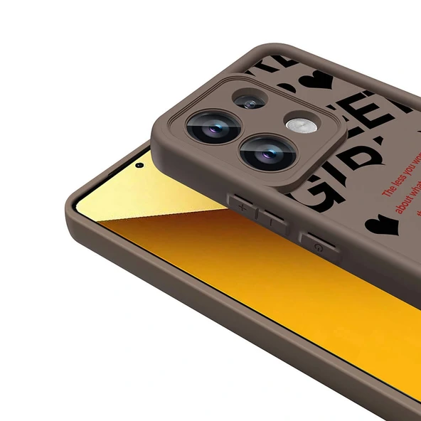 Xiaomi Redmi Note 13 Pro 4G Kılıf Kamera Korumalı Baskılı Arka Yüzey Zore Klas Kapak - Resim 7