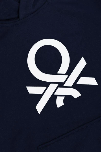 United Colors of Benetton Erkek Çocuk BNT-B23341 Sweatshirt Lacivert - Resim 3