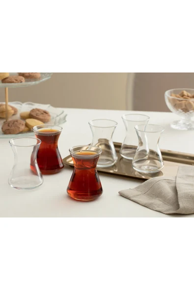 English Home STD Düz Cam 6'lı Çay Bardağı 125 Ml Klasik - 1