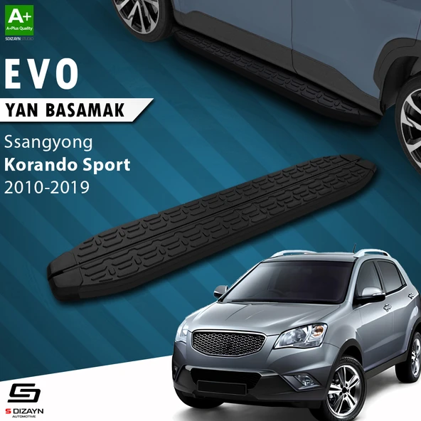 S-Dizayn Ssangyong Korando Sport Evo Siyah Yan Basamak 203 Cm 2010-2019 A+ Kalite - 1