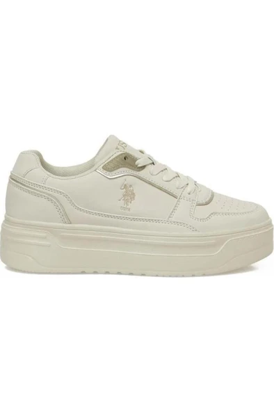U.S. Polo Assn. CAROLINE 5PR 102031411 Kadın Sneaker Ayakkabı Bej 36-40 - Resim 2