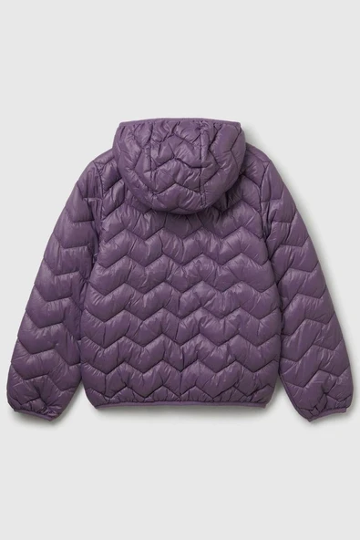 United Colors of Benetton Kız Çocuk 21INCN04U-25K Mevsimlik  Mont Mor - Resim 2