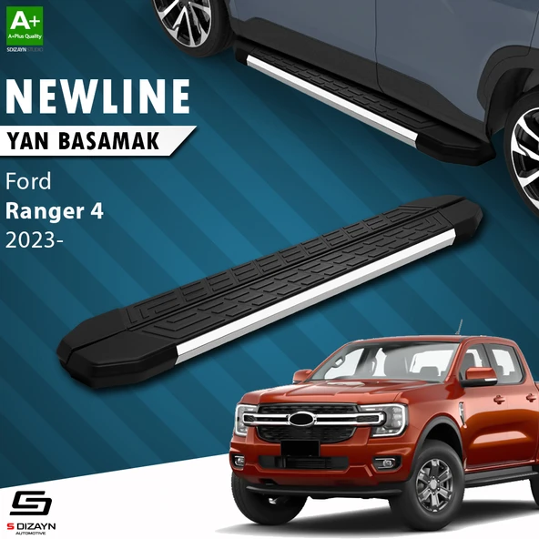 S-Dizayn Ford Ranger 4 NewLine Krom Yan Basamak 203 Cm 2023 Üzeri A+ Kalite ürün görseli 1