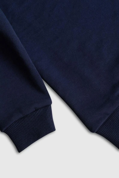 United Colors of Benetton Erkek Çocuk BNT-B23342 Sweatshirt Lacivert - Resim 4