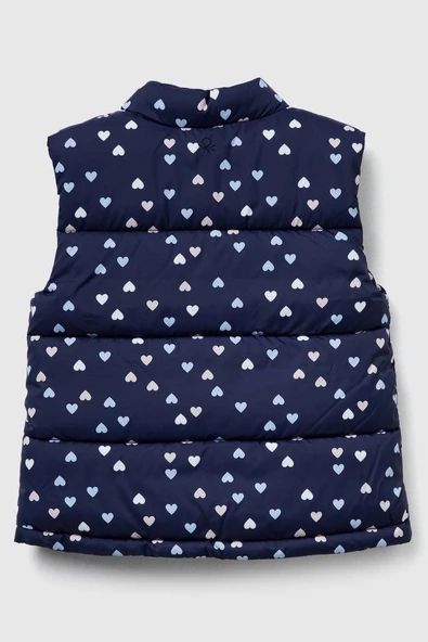 United Colors of Benetton Kız Bebek 2V3YGJ00O-25K Desenli Yelek Lacivert - Resim 2