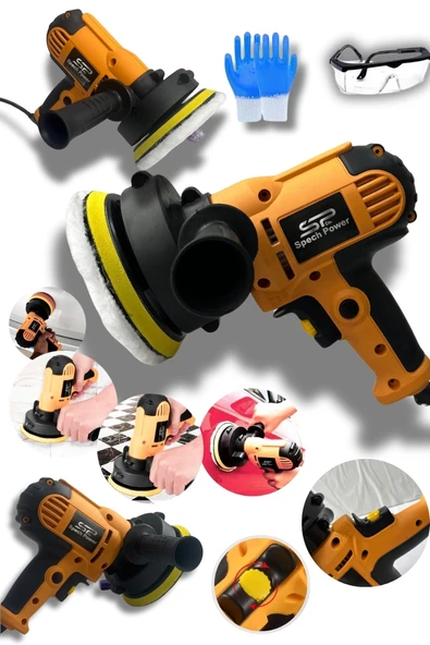 Spech Power 6 Kademe Ayarlı Motor Korumalı Dikey Polisaj Halı Koltuk Yıkama Pasta Cila Makinesi - 1