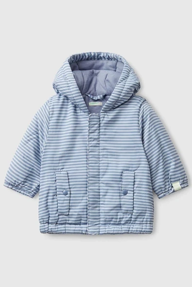 United Colors of Benetton Erkek Bebek 2TMRAN00T-25K Yağmurluk Mavi ürün görseli