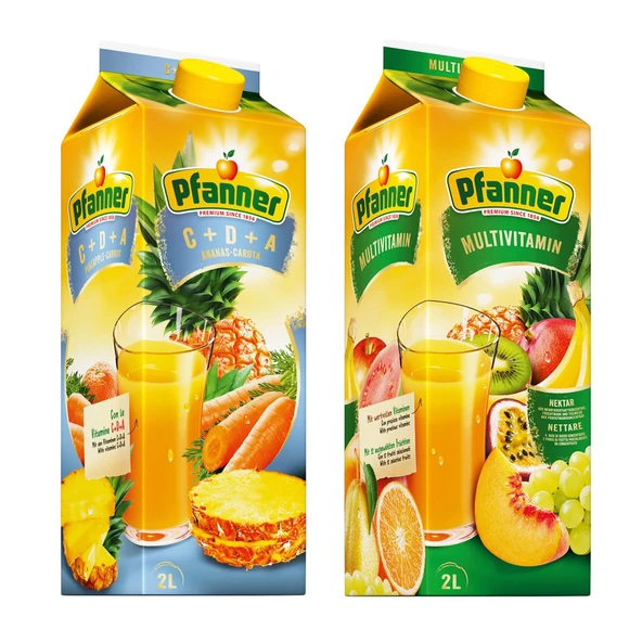 Pfanner 2 lt C+D+A Ananas-Carota ve Multivitamin Meyve Suyu 2 li Paket - 1