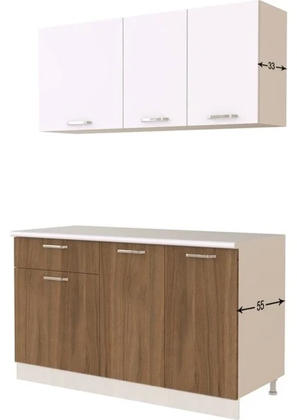 Tdesigno Imge Mutfak 140 cm Tezgah Dahil - 4