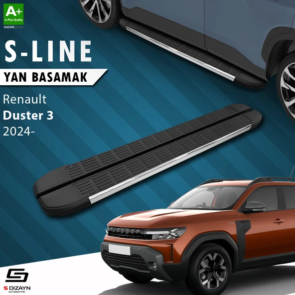S-Dizayn Renault Duster 3 S-Line Krom Yan Basamak 183 Cm 2024 Üzeri A+ Kalite - 1