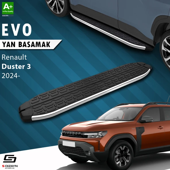 S-Dizayn Renault Duster 3 Evo Krom Yan Basamak 183 Cm 2024 Üzeri A+ Kalite ürün görseli 1