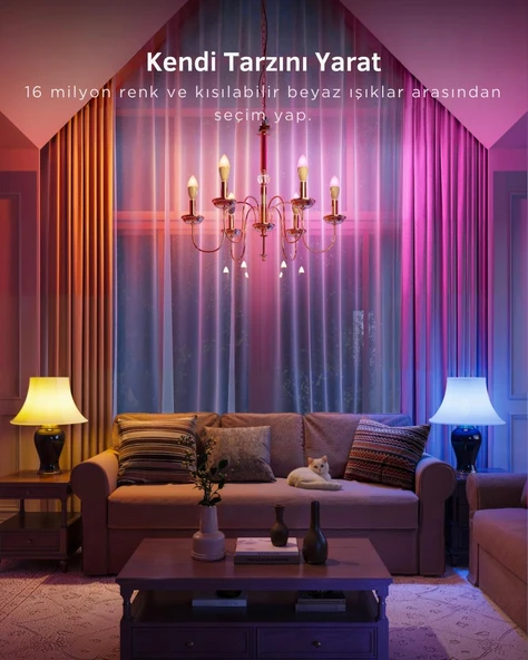 Govee RGBWW Matter Destekli E14 Akıllı Ampul - 2'li Paket - Resim 7