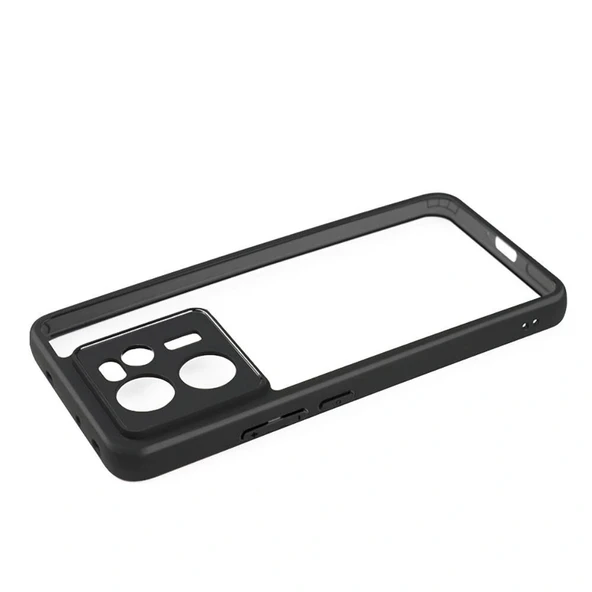 Xiaomi Mi 13T Pro Kılıf Kamera Korumalı Şeffaf Arka Yüzey Zore New Roll Kapak - Resim 3