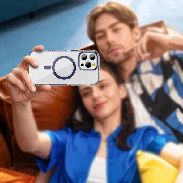 Apple iPhone 12 Pro Kılıf M-safe Şarj Özellikli Airbagli Takılabilir Askı Aparatlı Zore Nana Kapak - 6