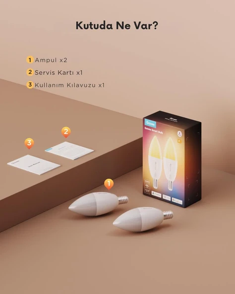 Govee RGBWW Matter Destekli E14 Akıllı Ampul - 2'li Paket - Resim 8